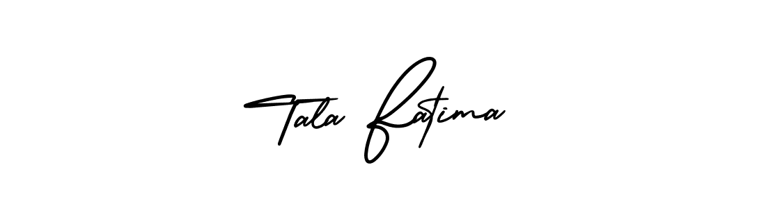 Create a beautiful signature design for name Tala Fatima. With this signature (AmerikaSignatureDemo-Regular) fonts, you can make a handwritten signature for free. Tala Fatima signature style 3 images and pictures png