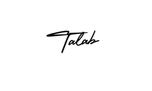 Check out images of Autograph of Talab name. Actor Talab Signature Style. AmerikaSignatureDemo-Regular is a professional sign style online. Talab signature style 3 images and pictures png