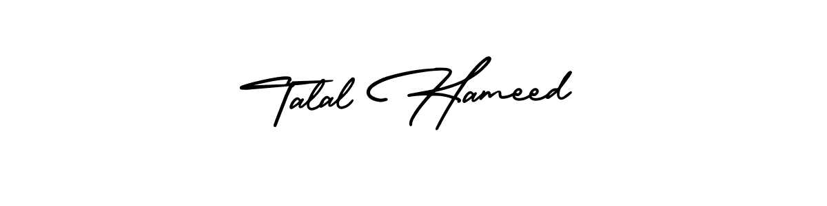 This is the best signature style for the Talal Hameed name. Also you like these signature font (AmerikaSignatureDemo-Regular). Mix name signature. Talal Hameed signature style 3 images and pictures png