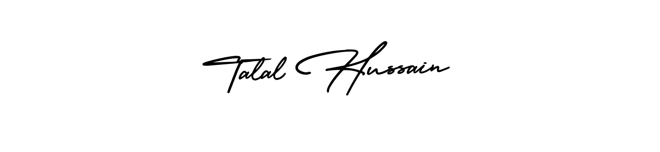 It looks lik you need a new signature style for name Talal Hussain. Design unique handwritten (AmerikaSignatureDemo-Regular) signature with our free signature maker in just a few clicks. Talal Hussain signature style 3 images and pictures png