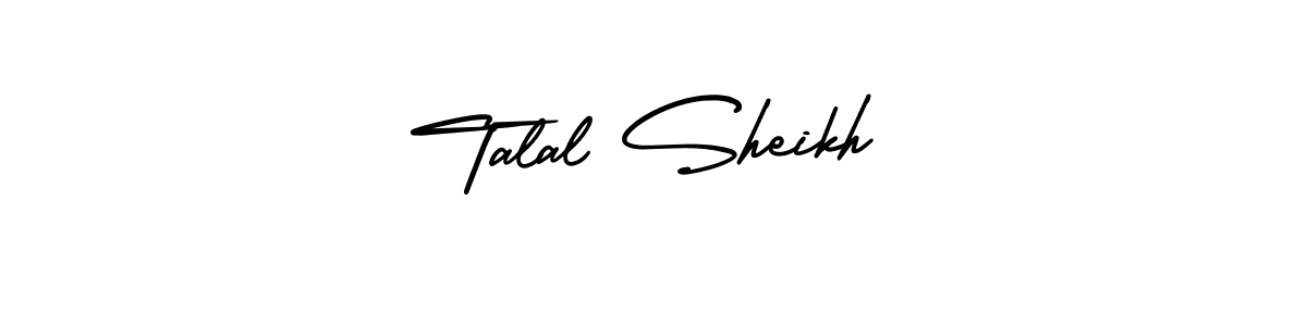 This is the best signature style for the Talal Sheikh name. Also you like these signature font (AmerikaSignatureDemo-Regular). Mix name signature. Talal Sheikh signature style 3 images and pictures png