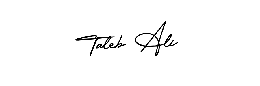 This is the best signature style for the Taleb Ali name. Also you like these signature font (AmerikaSignatureDemo-Regular). Mix name signature. Taleb Ali signature style 3 images and pictures png