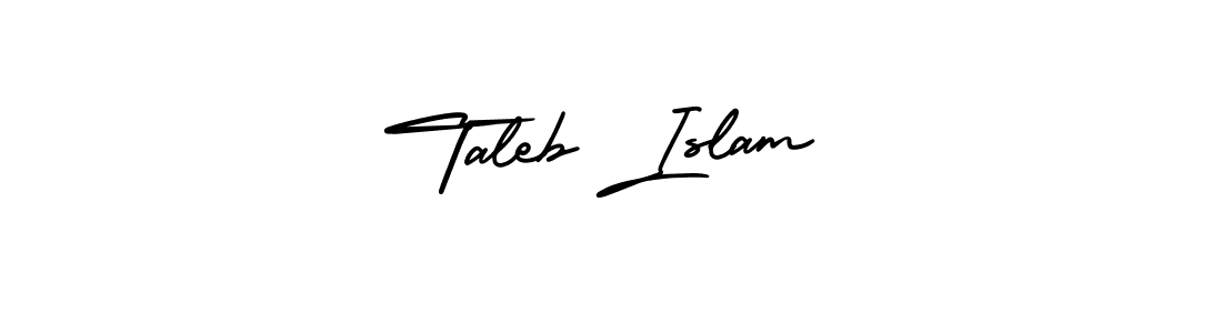 Create a beautiful signature design for name Taleb Islam. With this signature (AmerikaSignatureDemo-Regular) fonts, you can make a handwritten signature for free. Taleb Islam signature style 3 images and pictures png