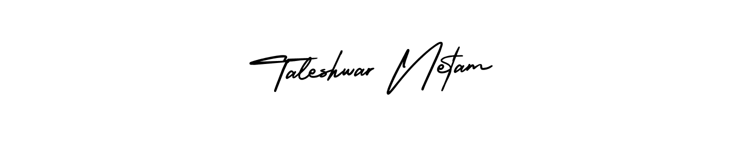 Also You can easily find your signature by using the search form. We will create Taleshwar Netam name handwritten signature images for you free of cost using AmerikaSignatureDemo-Regular sign style. Taleshwar Netam signature style 3 images and pictures png