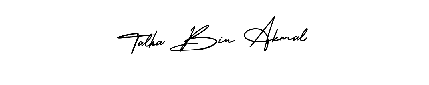 AmerikaSignatureDemo-Regular is a professional signature style that is perfect for those who want to add a touch of class to their signature. It is also a great choice for those who want to make their signature more unique. Get Talha Bin Akmal name to fancy signature for free. Talha Bin Akmal signature style 3 images and pictures png