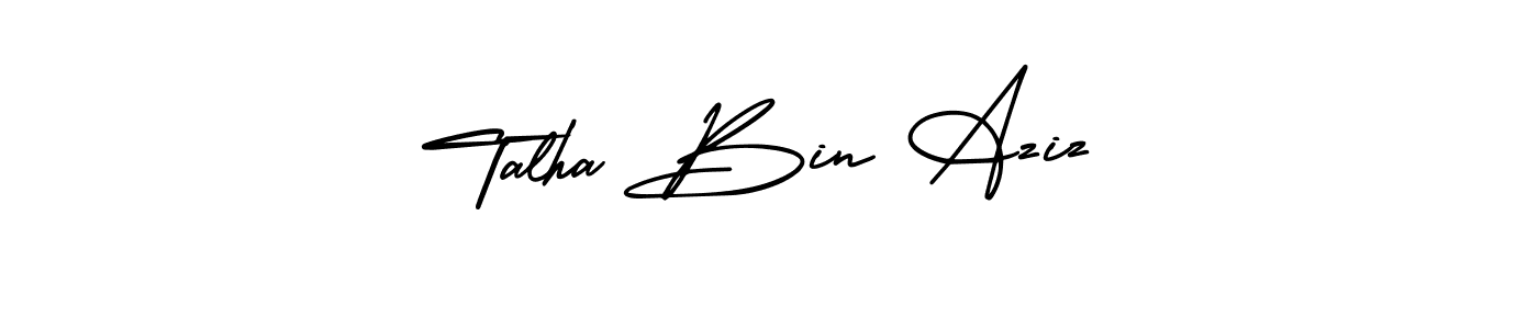 Create a beautiful signature design for name Talha Bin Aziz. With this signature (AmerikaSignatureDemo-Regular) fonts, you can make a handwritten signature for free. Talha Bin Aziz signature style 3 images and pictures png