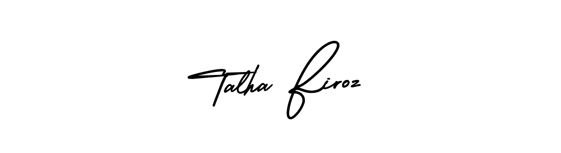 Talha Firoz stylish signature style. Best Handwritten Sign (AmerikaSignatureDemo-Regular) for my name. Handwritten Signature Collection Ideas for my name Talha Firoz. Talha Firoz signature style 3 images and pictures png