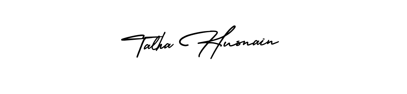 Also You can easily find your signature by using the search form. We will create Talha Husnain name handwritten signature images for you free of cost using AmerikaSignatureDemo-Regular sign style. Talha Husnain signature style 3 images and pictures png