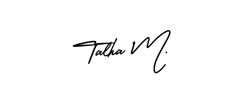 Create a beautiful signature design for name Talha M.. With this signature (AmerikaSignatureDemo-Regular) fonts, you can make a handwritten signature for free. Talha M. signature style 3 images and pictures png