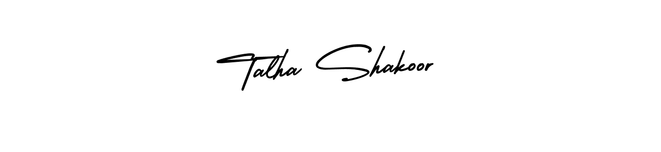 How to Draw Talha Shakoor signature style? AmerikaSignatureDemo-Regular is a latest design signature styles for name Talha Shakoor. Talha Shakoor signature style 3 images and pictures png