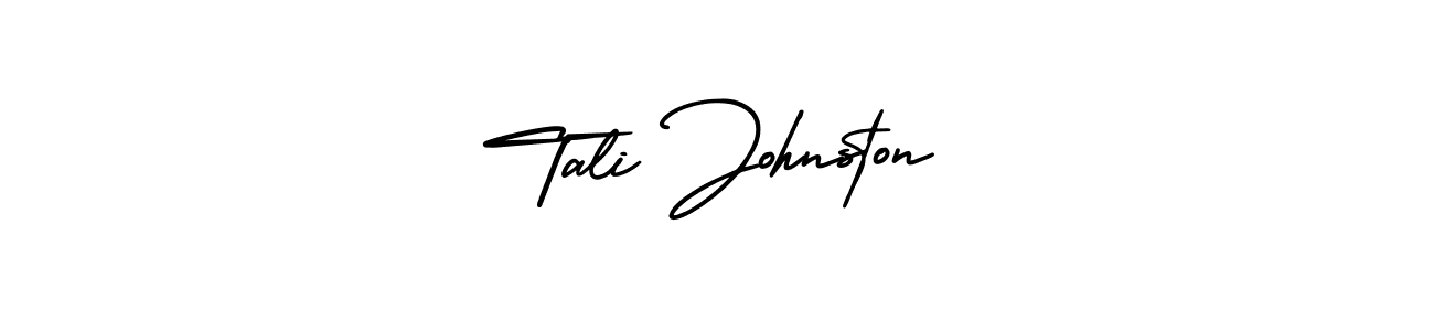 Create a beautiful signature design for name Tali Johnston. With this signature (AmerikaSignatureDemo-Regular) fonts, you can make a handwritten signature for free. Tali Johnston signature style 3 images and pictures png