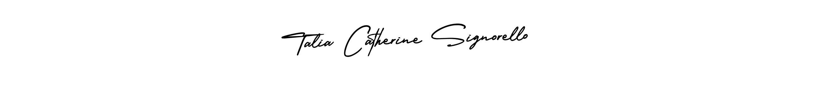 Create a beautiful signature design for name Talia Catherine Signorello. With this signature (AmerikaSignatureDemo-Regular) fonts, you can make a handwritten signature for free. Talia Catherine Signorello signature style 3 images and pictures png