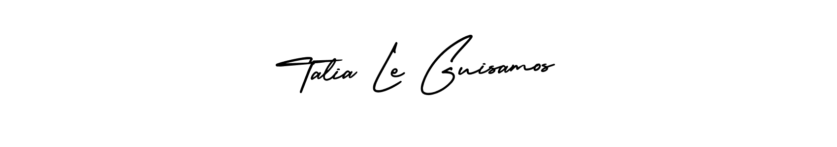 The best way (AmerikaSignatureDemo-Regular) to make a short signature is to pick only two or three words in your name. The name Talia Le Guisamos include a total of six letters. For converting this name. Talia Le Guisamos signature style 3 images and pictures png