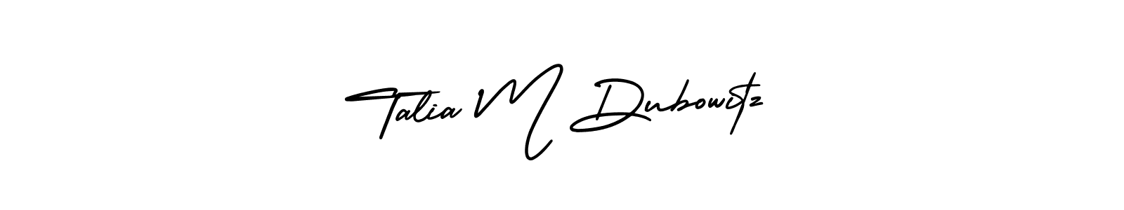 Similarly AmerikaSignatureDemo-Regular is the best handwritten signature design. Signature creator online .You can use it as an online autograph creator for name Talia M Dubowitz. Talia M Dubowitz signature style 3 images and pictures png