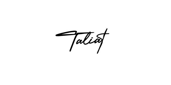 Make a beautiful signature design for name Taliat. With this signature (AmerikaSignatureDemo-Regular) style, you can create a handwritten signature for free. Taliat signature style 3 images and pictures png