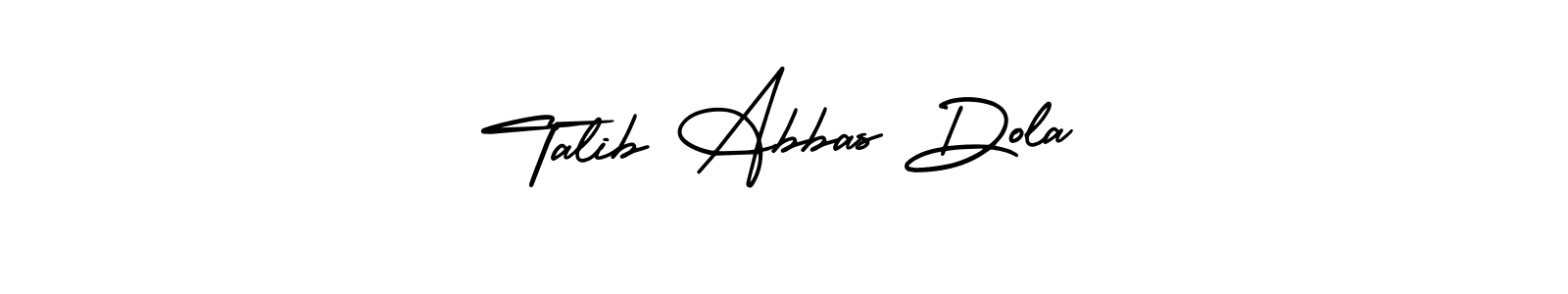 This is the best signature style for the Talib Abbas Dola name. Also you like these signature font (AmerikaSignatureDemo-Regular). Mix name signature. Talib Abbas Dola signature style 3 images and pictures png