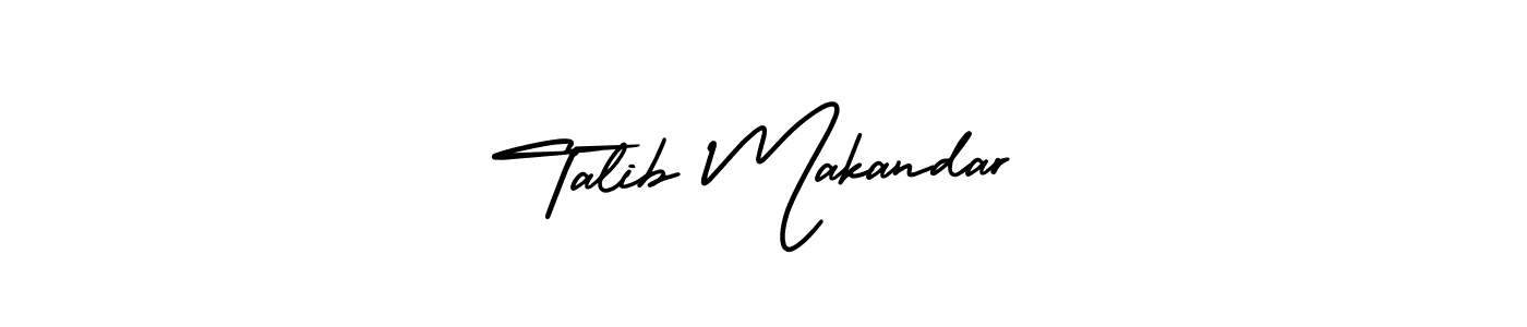 Create a beautiful signature design for name Talib Makandar. With this signature (AmerikaSignatureDemo-Regular) fonts, you can make a handwritten signature for free. Talib Makandar signature style 3 images and pictures png