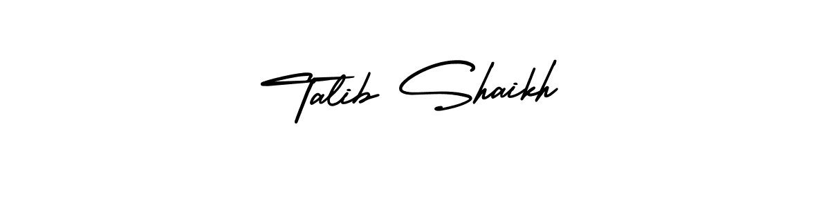 Talib Shaikh stylish signature style. Best Handwritten Sign (AmerikaSignatureDemo-Regular) for my name. Handwritten Signature Collection Ideas for my name Talib Shaikh. Talib Shaikh signature style 3 images and pictures png