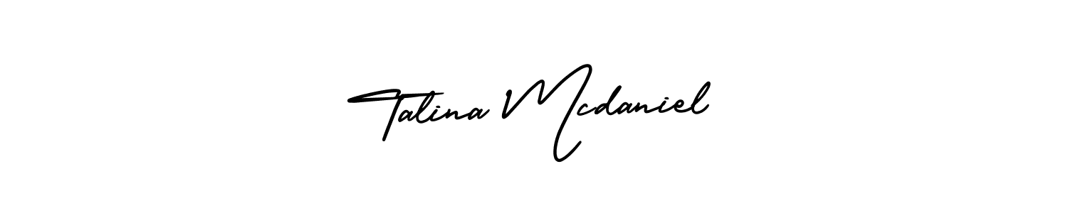 Design your own signature with our free online signature maker. With this signature software, you can create a handwritten (AmerikaSignatureDemo-Regular) signature for name Talina Mcdaniel. Talina Mcdaniel signature style 3 images and pictures png