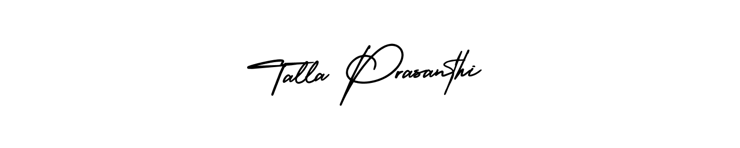 How to Draw Talla Prasanthi signature style? AmerikaSignatureDemo-Regular is a latest design signature styles for name Talla Prasanthi. Talla Prasanthi signature style 3 images and pictures png