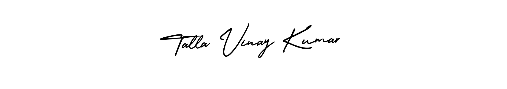 The best way (AmerikaSignatureDemo-Regular) to make a short signature is to pick only two or three words in your name. The name Talla Vinay Kumar include a total of six letters. For converting this name. Talla Vinay Kumar signature style 3 images and pictures png