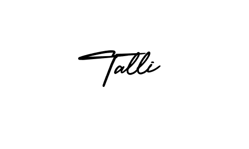 How to Draw Talli signature style? AmerikaSignatureDemo-Regular is a latest design signature styles for name Talli. Talli signature style 3 images and pictures png