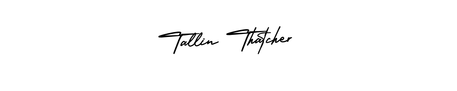 This is the best signature style for the Tallin Thatcher name. Also you like these signature font (AmerikaSignatureDemo-Regular). Mix name signature. Tallin Thatcher signature style 3 images and pictures png