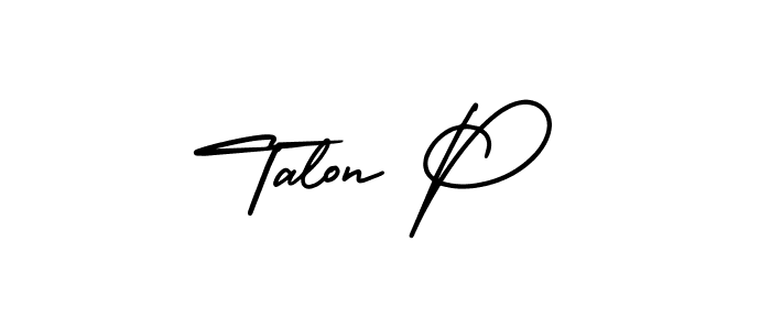 How to make Talon P signature? AmerikaSignatureDemo-Regular is a professional autograph style. Create handwritten signature for Talon P name. Talon P signature style 3 images and pictures png