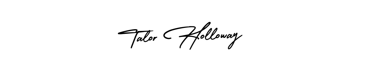 You should practise on your own different ways (AmerikaSignatureDemo-Regular) to write your name (Talor Holloway) in signature. don't let someone else do it for you. Talor Holloway signature style 3 images and pictures png