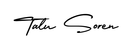 A stylish, flowing autograph style designed for name Talu Soren using AmerikaSignatureDemo-Regular typography. Perfect for digital creative projects. Talu Soren signature style 3 images and pictures png