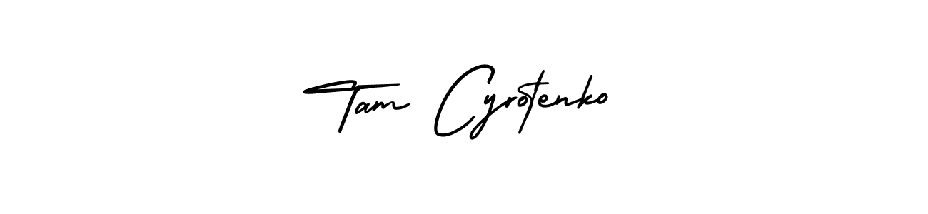 Create a beautiful signature design for name Tam Cyrotenko. With this signature (AmerikaSignatureDemo-Regular) fonts, you can make a handwritten signature for free. Tam Cyrotenko signature style 3 images and pictures png