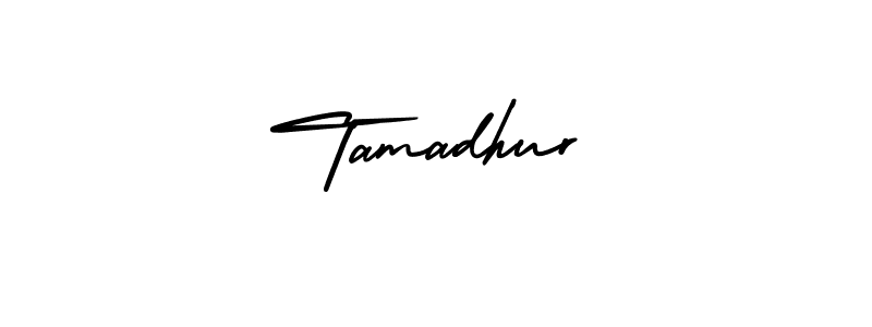 Create a beautiful signature design for name Tamadhur. With this signature (AmerikaSignatureDemo-Regular) fonts, you can make a handwritten signature for free. Tamadhur signature style 3 images and pictures png