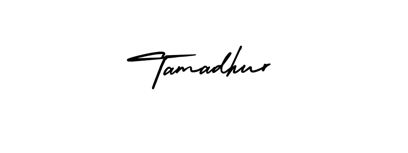 How to make Tamadhur signature? AmerikaSignatureDemo-Regular is a professional autograph style. Create handwritten signature for Tamadhur name. Tamadhur signature style 3 images and pictures png
