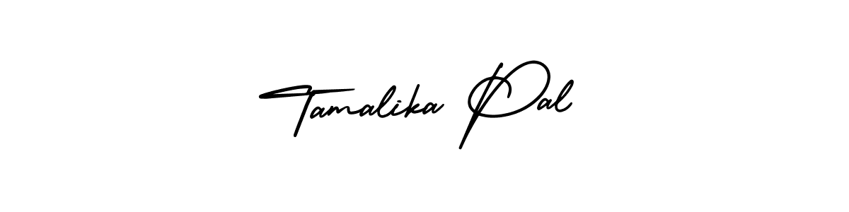 How to make Tamalika Pal name signature. Use AmerikaSignatureDemo-Regular style for creating short signs online. This is the latest handwritten sign. Tamalika Pal signature style 3 images and pictures png