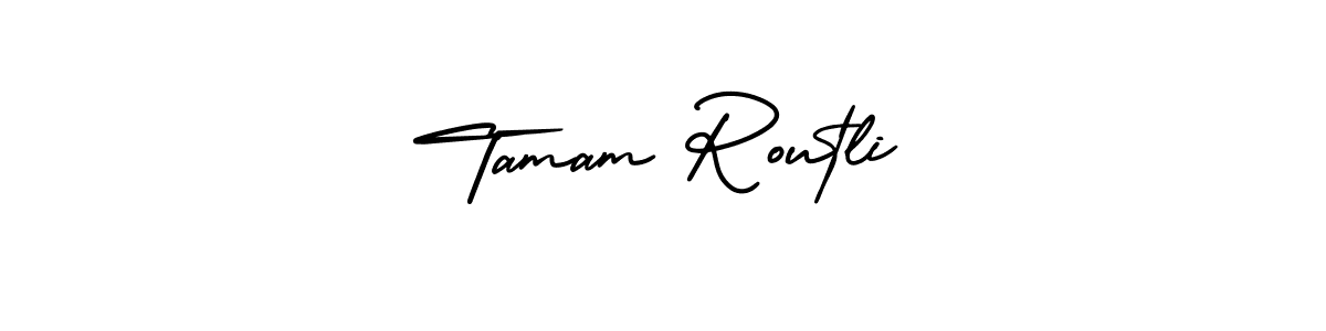 Also we have Tamam Routli name is the best signature style. Create professional handwritten signature collection using AmerikaSignatureDemo-Regular autograph style. Tamam Routli signature style 3 images and pictures png
