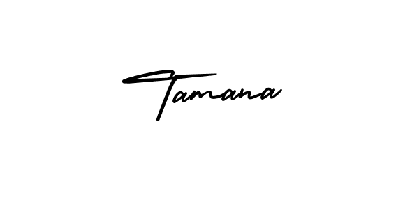 Tamana stylish signature style. Best Handwritten Sign (AmerikaSignatureDemo-Regular) for my name. Handwritten Signature Collection Ideas for my name Tamana. Tamana signature style 3 images and pictures png