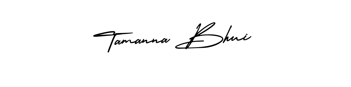 This is the best signature style for the Tamanna Bhui name. Also you like these signature font (AmerikaSignatureDemo-Regular). Mix name signature. Tamanna Bhui signature style 3 images and pictures png