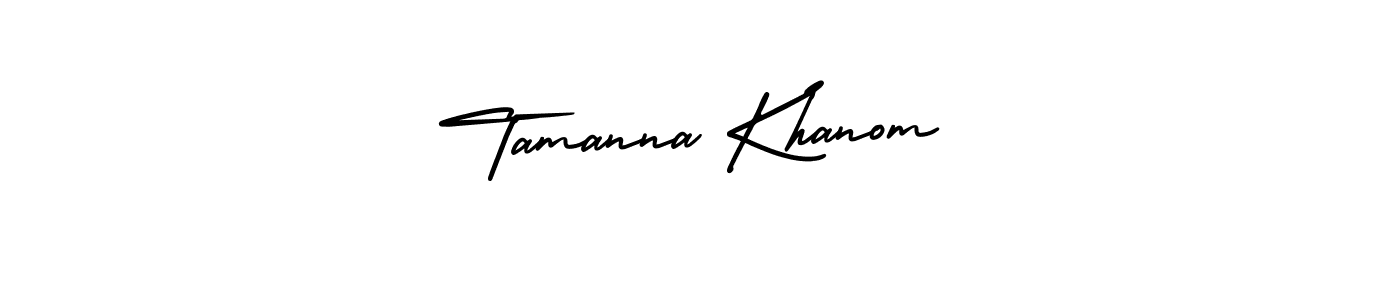 Use a signature maker to create a handwritten signature online. With this signature software, you can design (AmerikaSignatureDemo-Regular) your own signature for name Tamanna Khanom. Tamanna Khanom signature style 3 images and pictures png