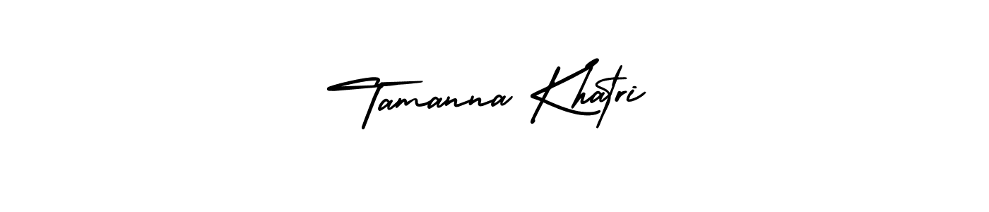 Tamanna Khatri stylish signature style. Best Handwritten Sign (AmerikaSignatureDemo-Regular) for my name. Handwritten Signature Collection Ideas for my name Tamanna Khatri. Tamanna Khatri signature style 3 images and pictures png