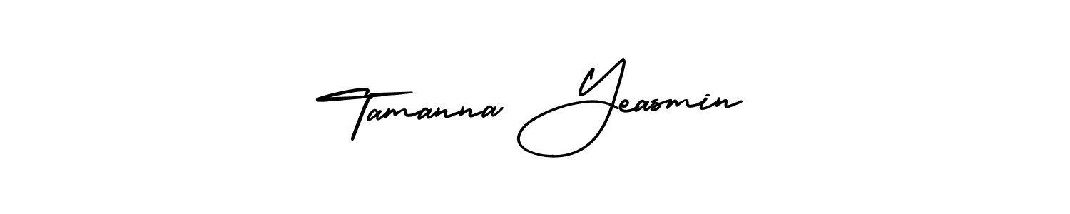 Design your own signature with our free online signature maker. With this signature software, you can create a handwritten (AmerikaSignatureDemo-Regular) signature for name Tamanna Yeasmin. Tamanna Yeasmin signature style 3 images and pictures png