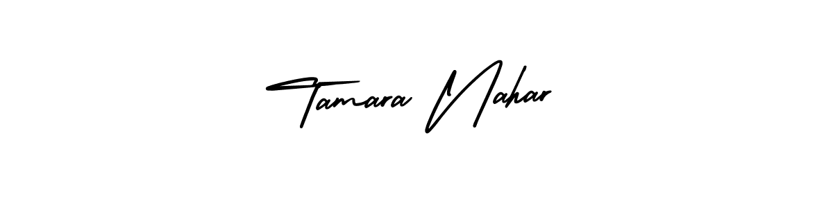 AmerikaSignatureDemo-Regular is a professional signature style that is perfect for those who want to add a touch of class to their signature. It is also a great choice for those who want to make their signature more unique. Get Tamara Nahar name to fancy signature for free. Tamara Nahar signature style 3 images and pictures png