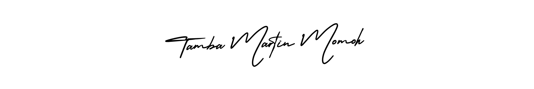 You should practise on your own different ways (AmerikaSignatureDemo-Regular) to write your name (Tamba Martin Momoh) in signature. don't let someone else do it for you. Tamba Martin Momoh signature style 3 images and pictures png