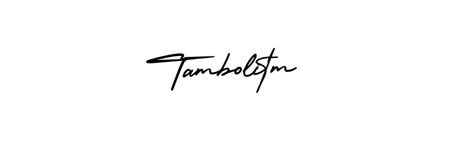 How to make Tambolitm name signature. Use AmerikaSignatureDemo-Regular style for creating short signs online. This is the latest handwritten sign. Tambolitm signature style 3 images and pictures png