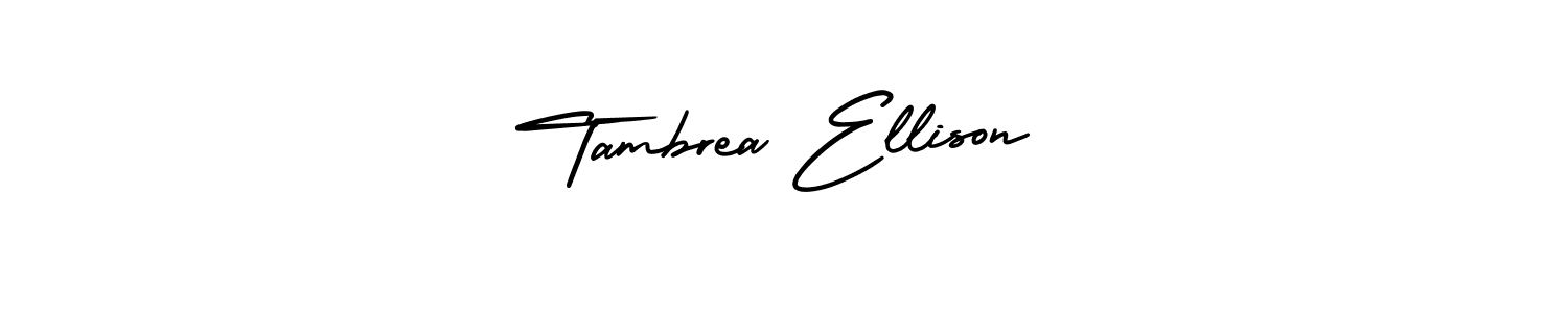 Make a short Tambrea Ellison signature style. Manage your documents anywhere anytime using AmerikaSignatureDemo-Regular. Create and add eSignatures, submit forms, share and send files easily. Tambrea Ellison signature style 3 images and pictures png