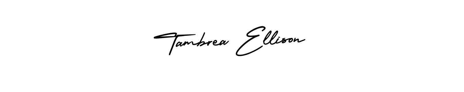 Make a short Tambrea Ellison signature style. Manage your documents anywhere anytime using AmerikaSignatureDemo-Regular. Create and add eSignatures, submit forms, share and send files easily. Tambrea Ellison signature style 3 images and pictures png