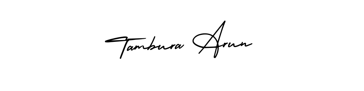 How to make Tambura Arun name signature. Use AmerikaSignatureDemo-Regular style for creating short signs online. This is the latest handwritten sign. Tambura Arun signature style 3 images and pictures png