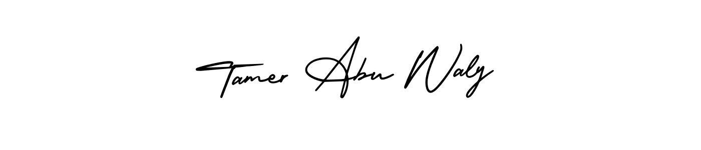 Design your own signature with our free online signature maker. With this signature software, you can create a handwritten (AmerikaSignatureDemo-Regular) signature for name Tamer Abu Waly. Tamer Abu Waly signature style 3 images and pictures png