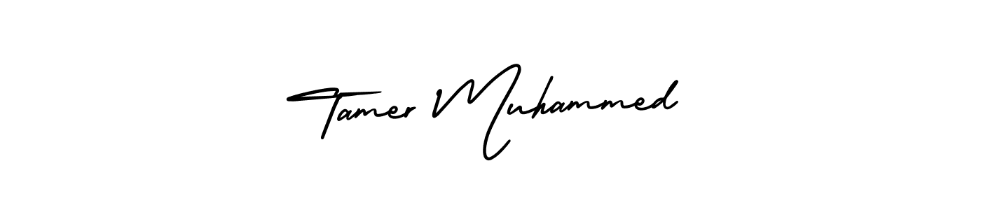 It looks lik you need a new signature style for name Tamer Muhammed. Design unique handwritten (AmerikaSignatureDemo-Regular) signature with our free signature maker in just a few clicks. Tamer Muhammed signature style 3 images and pictures png