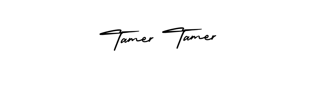 How to make Tamer Tamer signature? AmerikaSignatureDemo-Regular is a professional autograph style. Create handwritten signature for Tamer Tamer name. Tamer Tamer signature style 3 images and pictures png