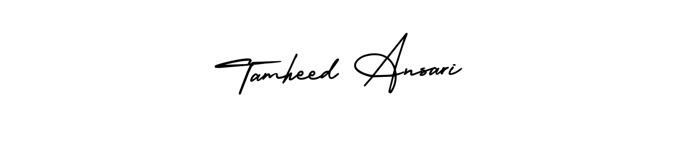 It looks lik you need a new signature style for name Tamheed Ansari. Design unique handwritten (AmerikaSignatureDemo-Regular) signature with our free signature maker in just a few clicks. Tamheed Ansari signature style 3 images and pictures png